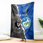 Custom Magpies Football And Eels Rugby Blanket Dynamic Style