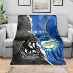 Custom Magpies Football And Eels Rugby Blanket Dynamic Style