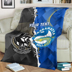 Custom Magpies Football And Eels Rugby Blanket Dynamic Style