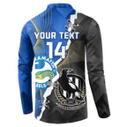 Custom Magpies Football And Eels Rugby Button Sweatshirt Dynamic Style
