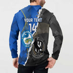 Custom Magpies Football And Eels Rugby Button Sweatshirt Dynamic Style