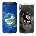 Custom Magpies Football And Eels Rugby 4 in 1 Can Cooler Tumbler Dynamic Style
