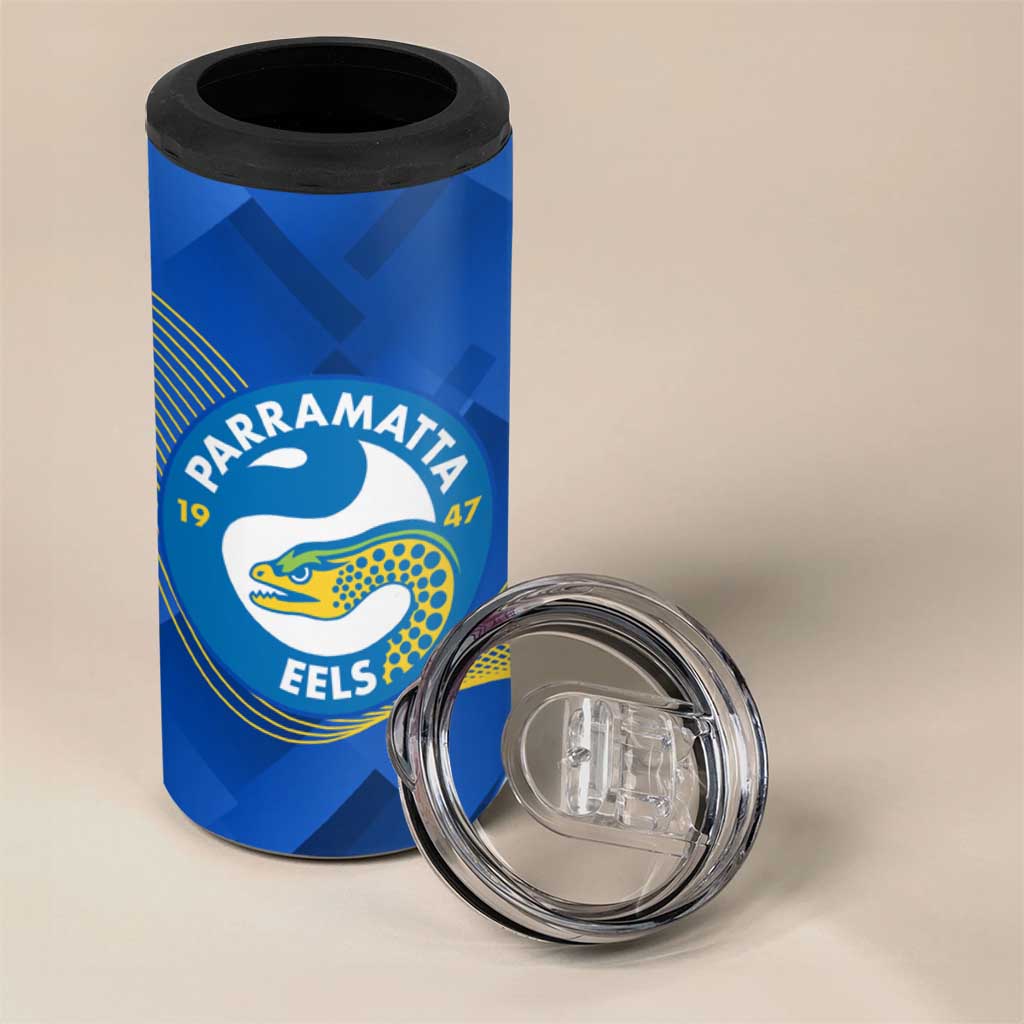 Custom Magpies Football And Eels Rugby 4 in 1 Can Cooler Tumbler Dynamic Style