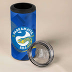 Custom Magpies Football And Eels Rugby 4 in 1 Can Cooler Tumbler Dynamic Style