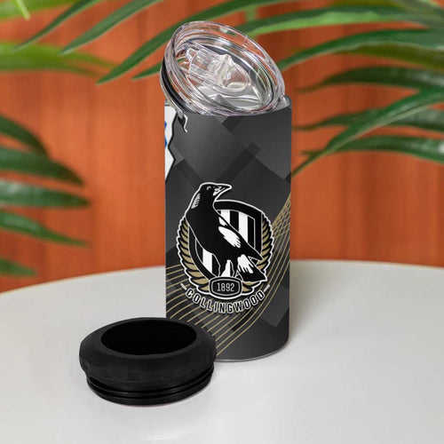 Custom Magpies Football And Eels Rugby 4 in 1 Can Cooler Tumbler Dynamic Style