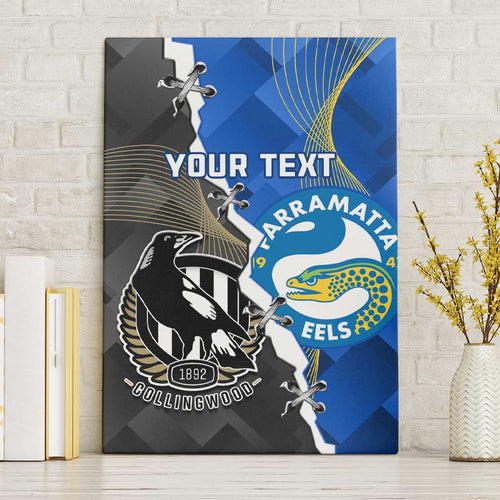 Custom Magpies Football And Eels Rugby Canvas Wall Art Dynamic Style