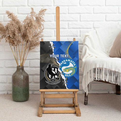 Custom Magpies Football And Eels Rugby Canvas Wall Art Dynamic Style