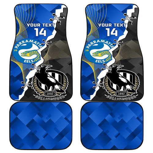 Custom Magpies Football And Eels Rugby Car Mats Dynamic Style