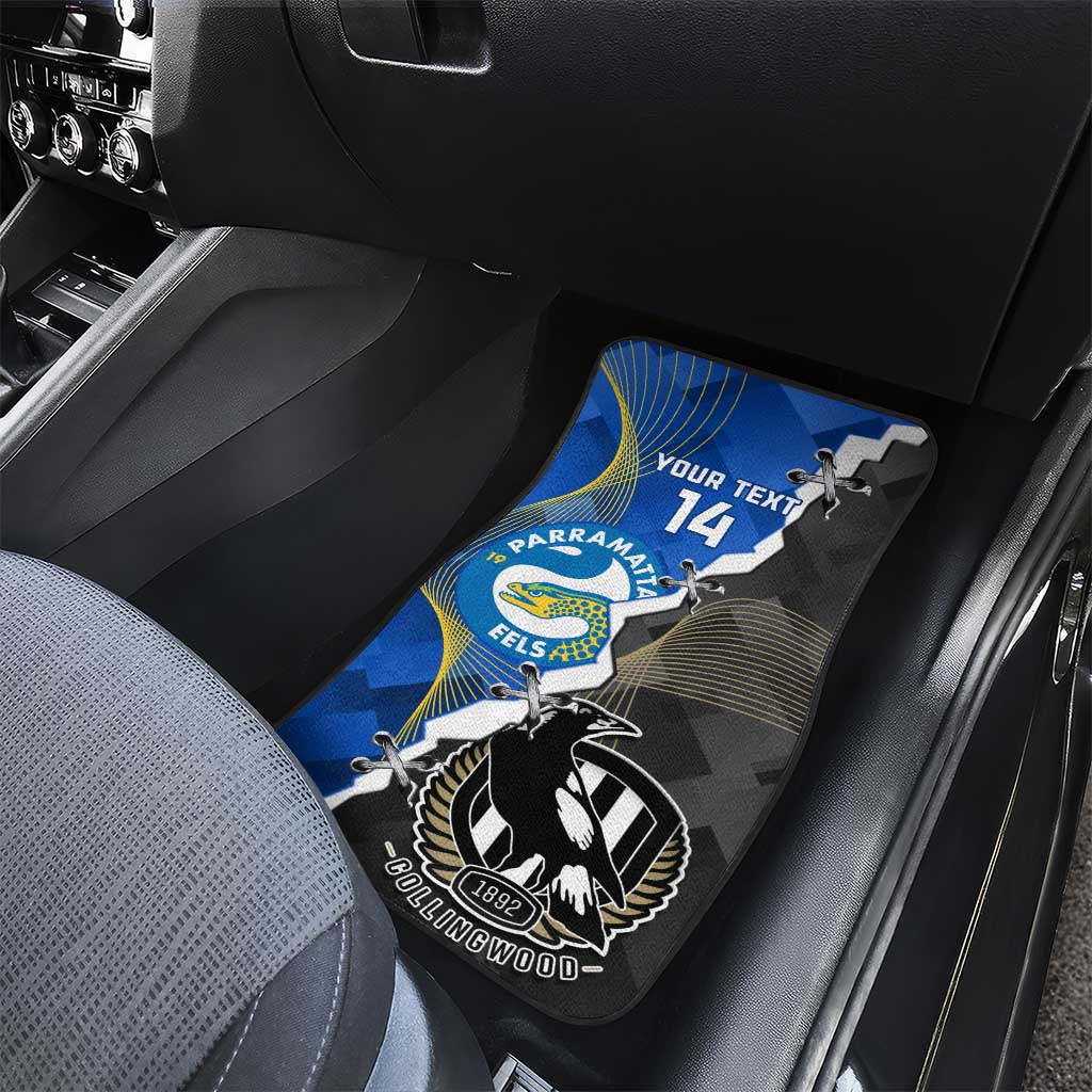 Custom Magpies Football And Eels Rugby Car Mats Dynamic Style