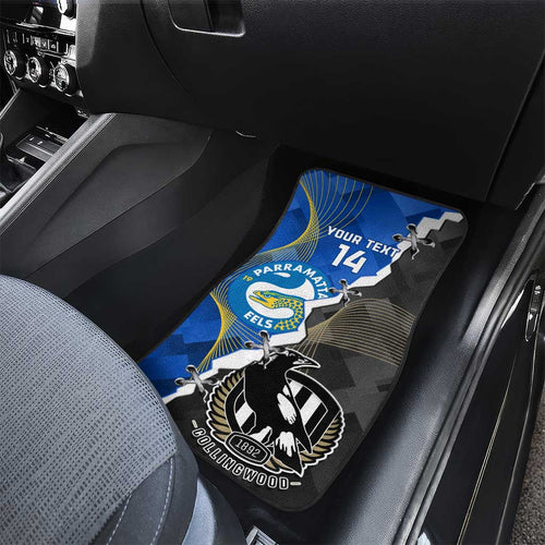 Custom Magpies Football And Eels Rugby Car Mats Dynamic Style