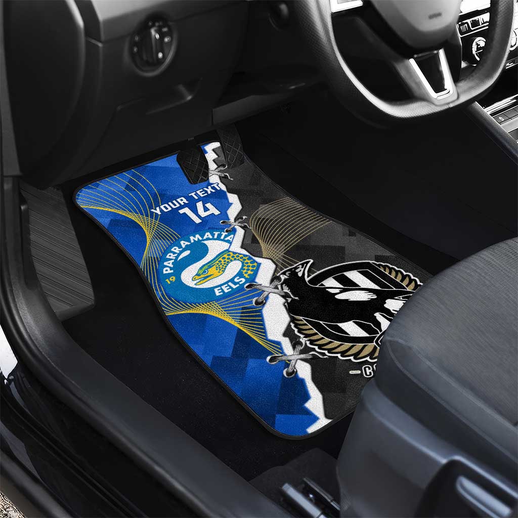 Custom Magpies Football And Eels Rugby Car Mats Dynamic Style