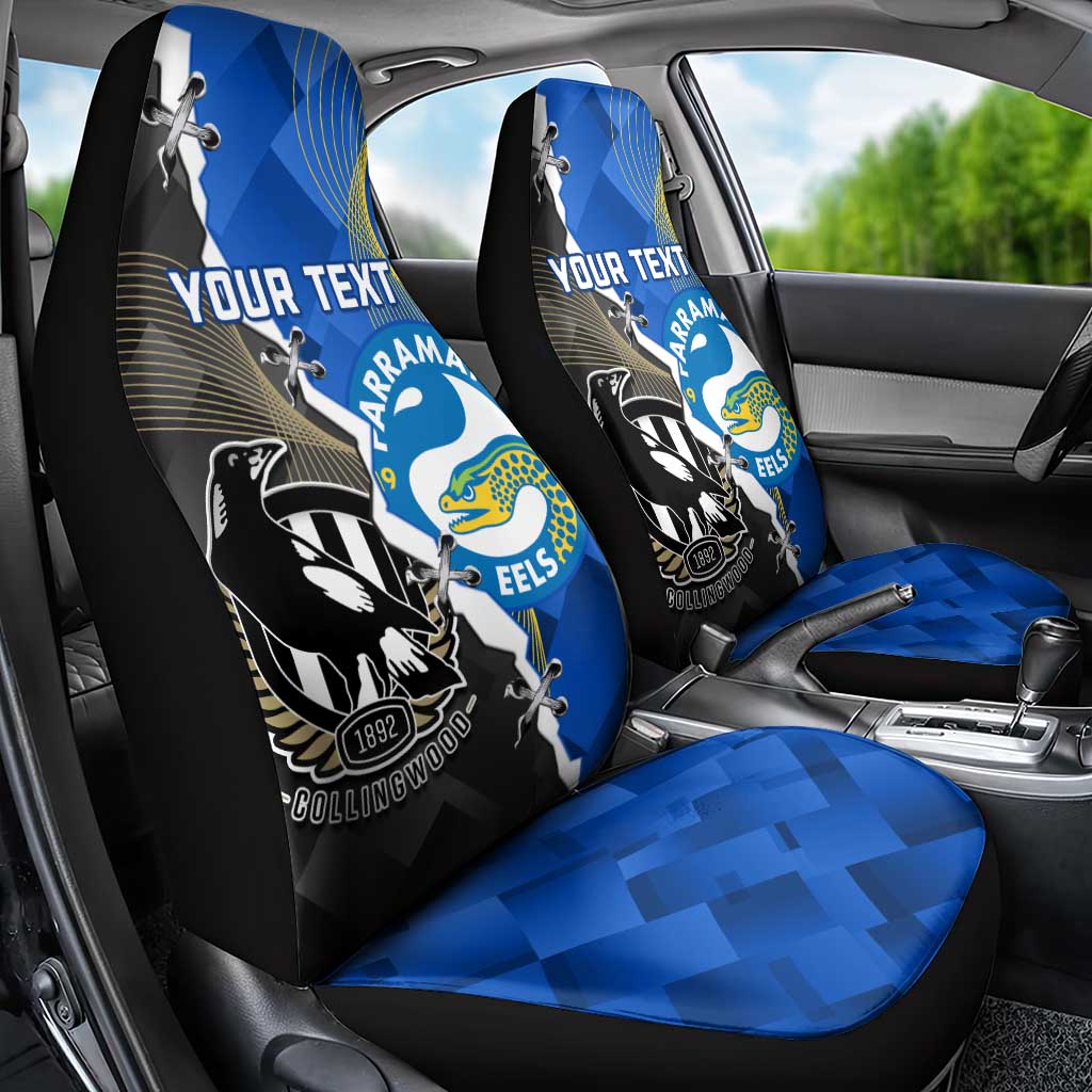 Custom Magpies Football And Eels Rugby Car Seat Cover Dynamic Style