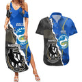 Custom Magpies Football And Eels Rugby Couples Matching Summer Maxi Dress and Hawaiian Shirt Dynamic Style