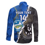 Custom Magpies Football And Eels Rugby Family Matching Long Sleeve Bodycon Dress and Hawaiian Shirt Dynamic Style