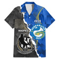 Custom Magpies Football And Eels Rugby Family Matching Mermaid Dress and Hawaiian Shirt Dynamic Style