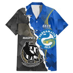 Custom Magpies Football And Eels Rugby Family Matching Mermaid Dress and Hawaiian Shirt Dynamic Style