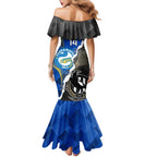 Custom Magpies Football And Eels Rugby Family Matching Mermaid Dress and Hawaiian Shirt Dynamic Style
