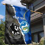 Custom Magpies Football And Eels Rugby Garden Flag Dynamic Style