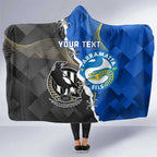 Custom Magpies Football And Eels Rugby Hooded Blanket Dynamic Style