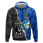Custom Magpies Football And Eels Rugby Hoodie Dynamic Style