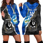 Custom Magpies Football And Eels Rugby Hoodie Dress Dynamic Style
