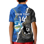 Custom Magpies Football And Eels Rugby Kid Polo Shirt Dynamic Style
