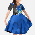Custom Magpies Football And Eels Rugby Kid Short Sleeve Dress Dynamic Style