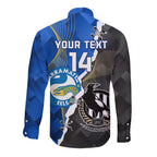 Custom Magpies Football And Eels Rugby Long Sleeve Button Shirt Dynamic Style