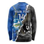 Custom Magpies Football And Eels Rugby Long Sleeve Shirt Dynamic Style