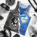 Custom Magpies Football And Eels Rugby Men Tank Top Dynamic Style