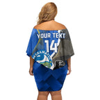 Custom Magpies Football And Eels Rugby Off Shoulder Short Dress Dynamic Style