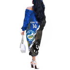Custom Magpies Football And Eels Rugby Off The Shoulder Long Sleeve Dress Dynamic Style