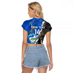 Custom Magpies Football And Eels Rugby Raglan Cropped T Shirt Dynamic Style