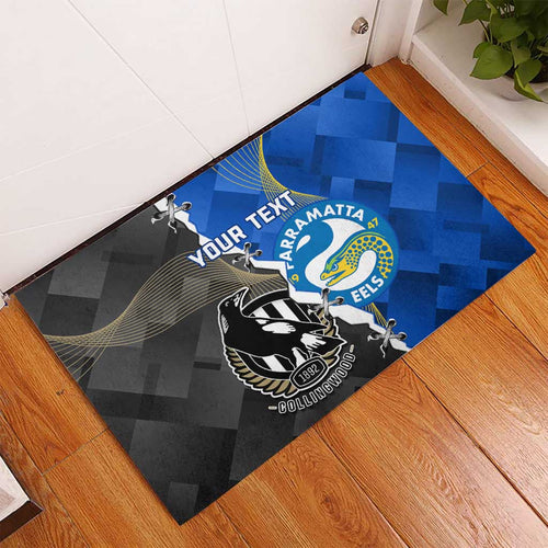 Custom Magpies Football And Eels Rugby Rubber Doormat Dynamic Style