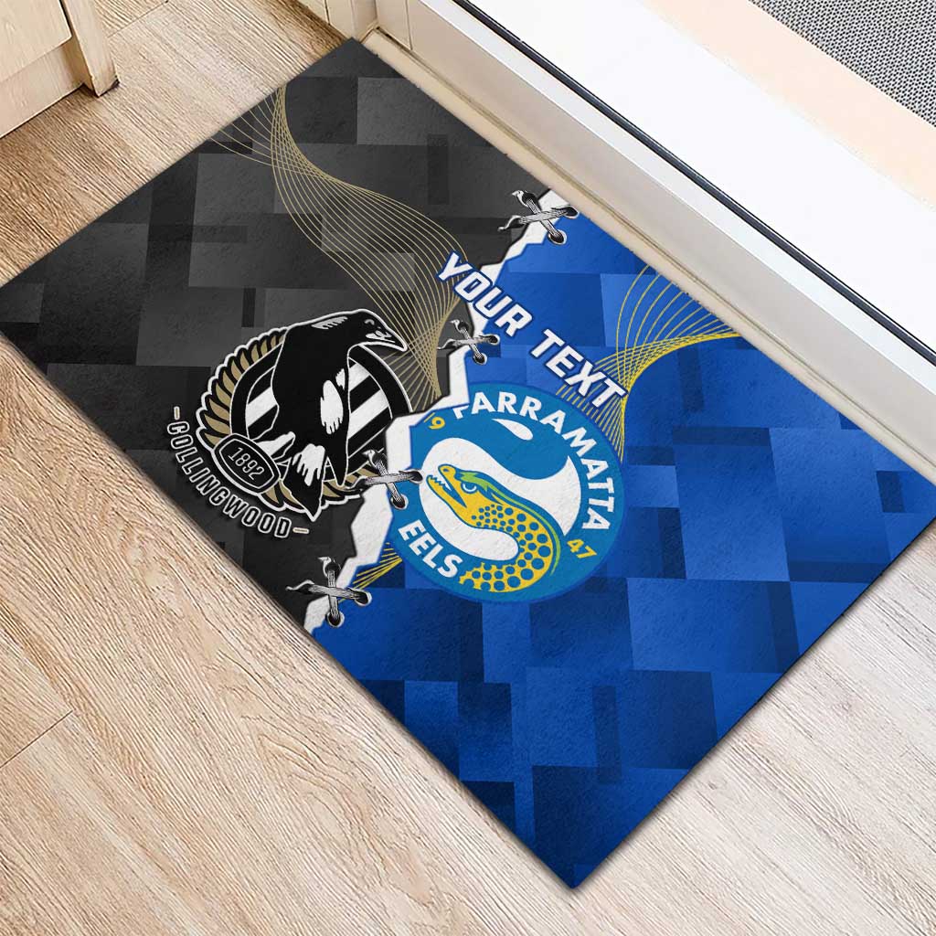 Custom Magpies Football And Eels Rugby Rubber Doormat Dynamic Style