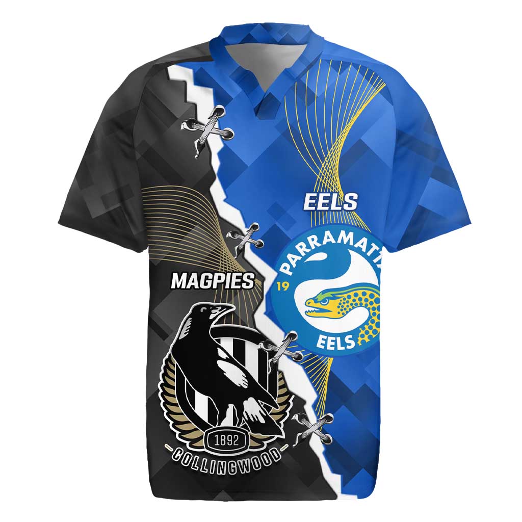 Custom Magpies Football And Eels Rugby Rugby Jersey Dynamic Style