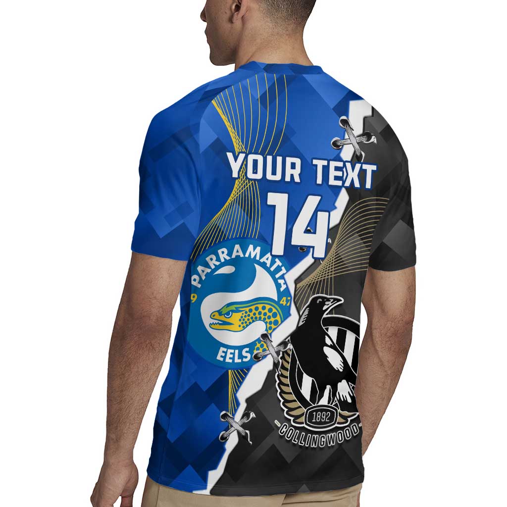 Custom Magpies Football And Eels Rugby Rugby Jersey Dynamic Style