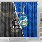 Custom Magpies Football And Eels Rugby Shower Curtain Dynamic Style