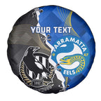 Custom Magpies Football And Eels Rugby Spare Tire Cover Dynamic Style