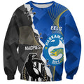 Custom Magpies Football And Eels Rugby Sweatshirt Dynamic Style