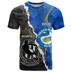 Custom Magpies Football And Eels Rugby T Shirt Dynamic Style