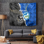 Custom Magpies Football And Eels Rugby Tapestry Dynamic Style