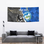 Custom Magpies Football And Eels Rugby Tapestry Dynamic Style