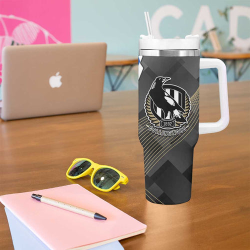 Custom Magpies Football And Eels Rugby Tumbler With Handle Dynamic Style