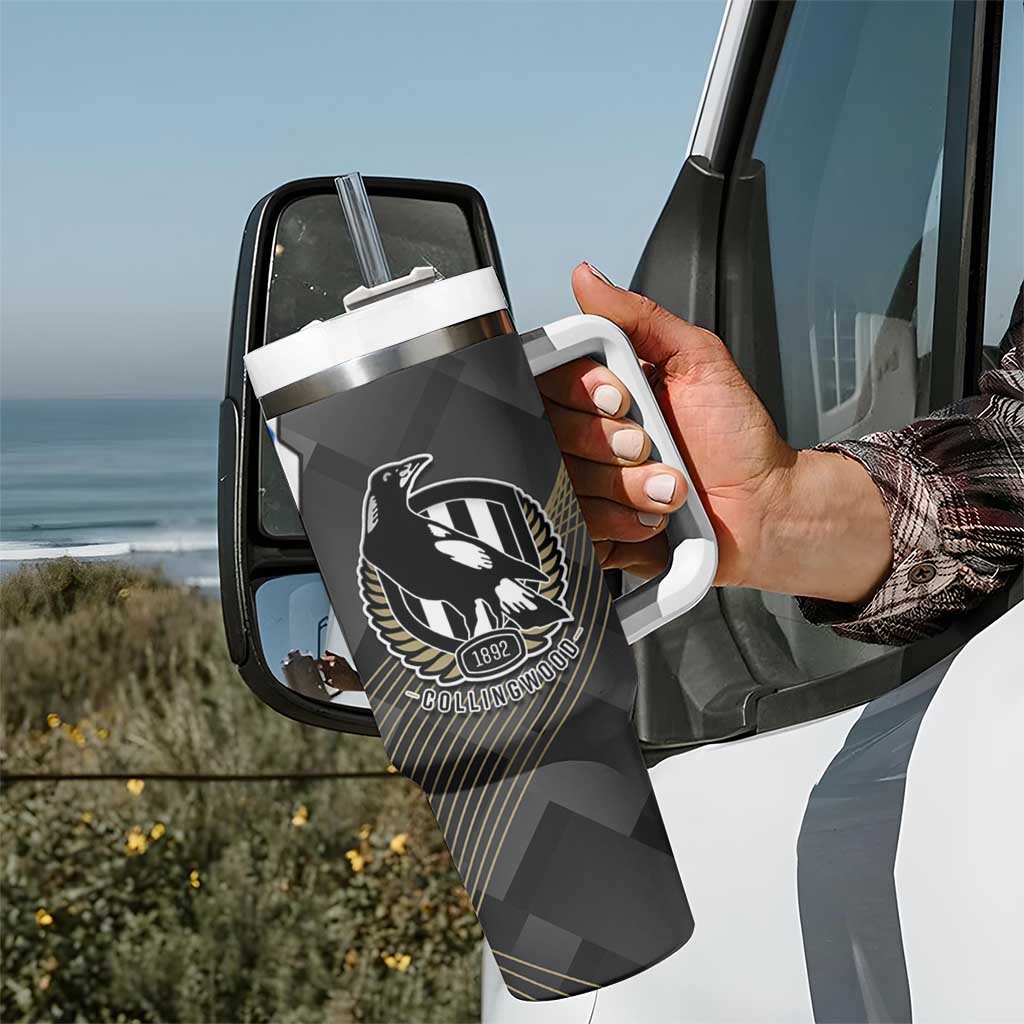 Custom Magpies Football And Eels Rugby Tumbler With Handle Dynamic Style