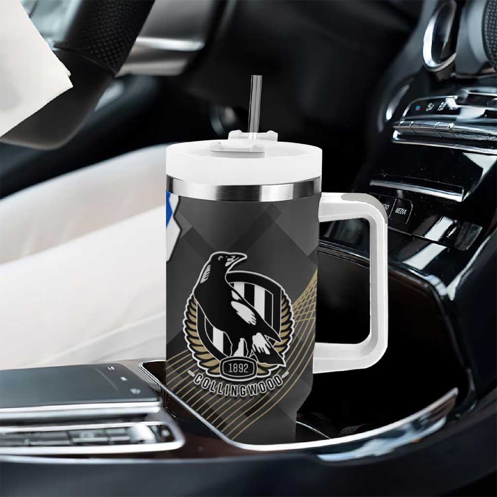 Custom Magpies Football And Eels Rugby Tumbler With Handle Dynamic Style