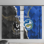 Custom Magpies Football And Eels Rugby Window Curtain Dynamic Style