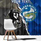 Custom Magpies Football And Eels Rugby Window Curtain Dynamic Style