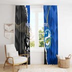 Custom Magpies Football And Eels Rugby Window Curtain Dynamic Style