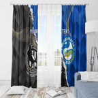 Custom Magpies Football And Eels Rugby Window Curtain Dynamic Style